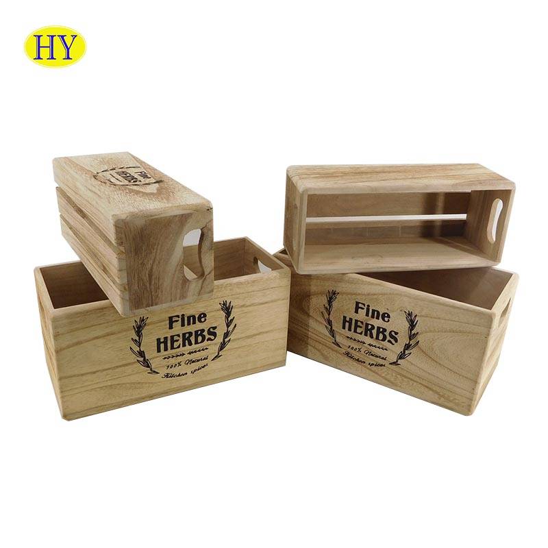 China Wholesale Stackable Wood Crates Products Factories - Antique Wood Fruit and Vegetable Storage Wood Crate for Sale – Huiyang