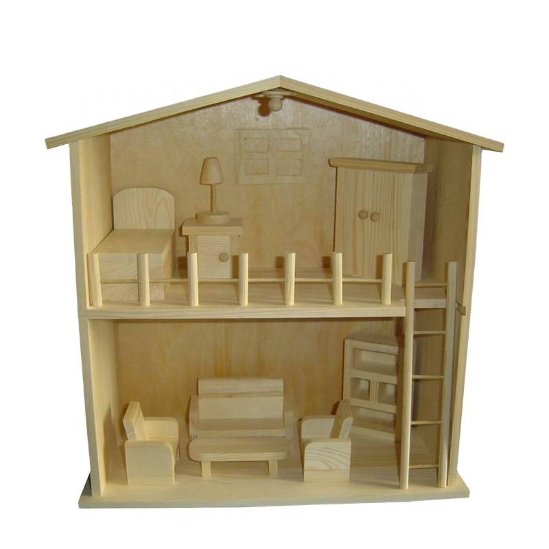 Miniature wooden handicraft house children's furniture toys for sale