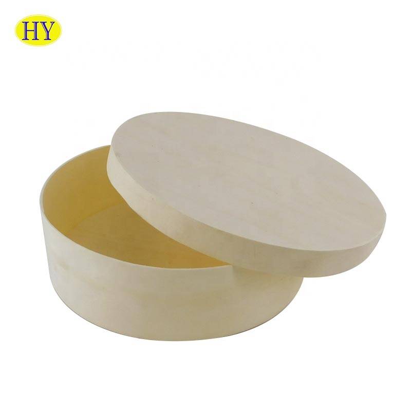 China Wholesale Wooden Cheese Box Product Factory - Customized Cheap Handmade wood veneer box for Cake Disposable – Huiyang