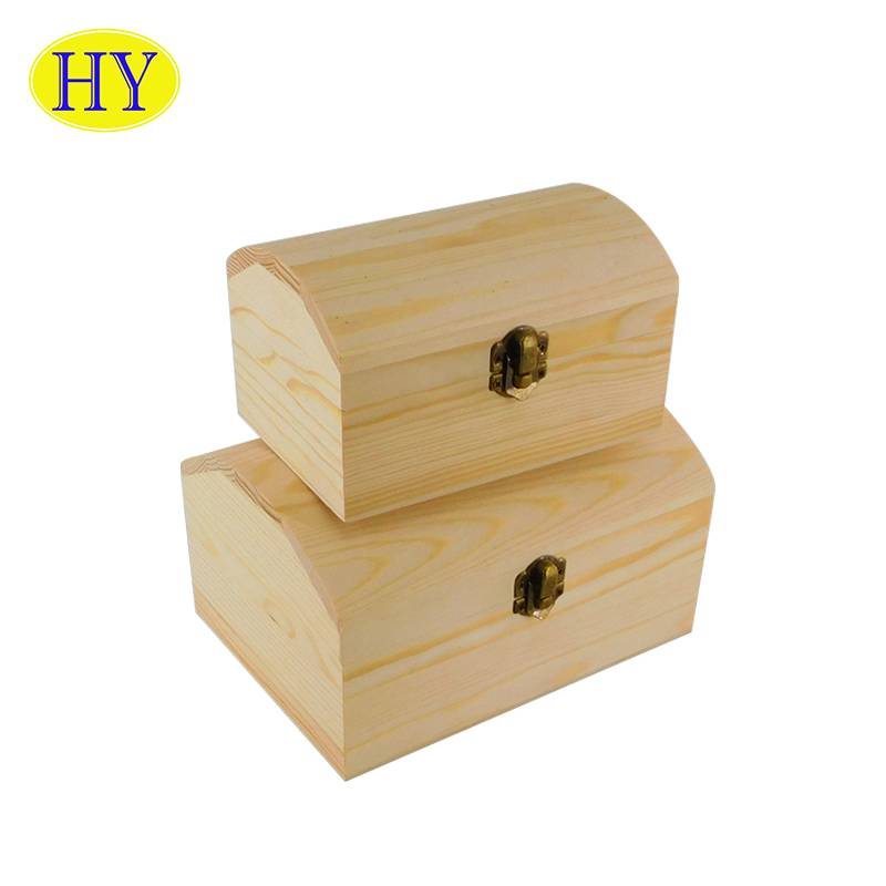 Customer's Logo Large wood flip design wooden storage box with lid