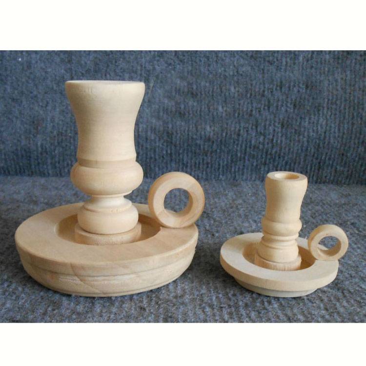 Supply OEM Home Decoration Glass Candle Holders with Wooden Base for for Wedding