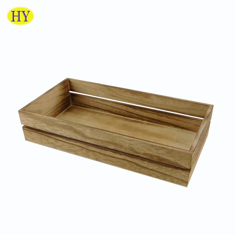 ODM Factory Wholesaler Custom Kitchen Food Luxury Wooden Serving Rustic Tray with Handle Logo