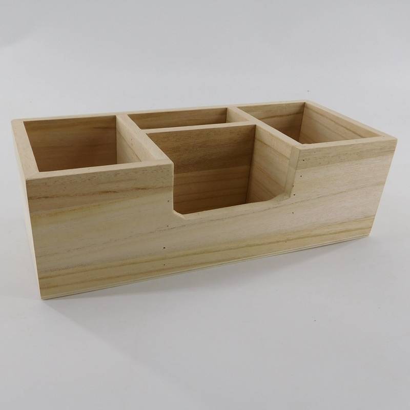 natural unfinished desktop wood organizer wholesale