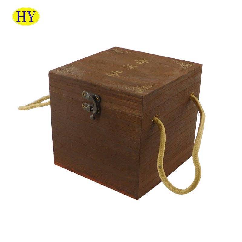 Wholesale Vintage Wood Tea Gift Box With handle Featured Image