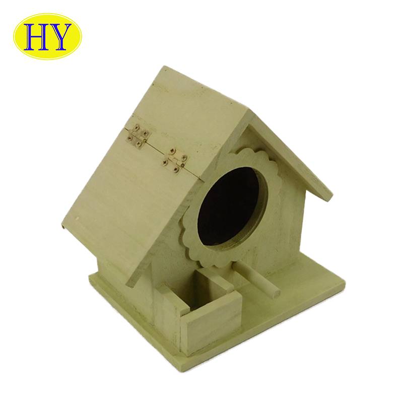 Wooden Handmade house Shape Bird House For Gift And Decorative