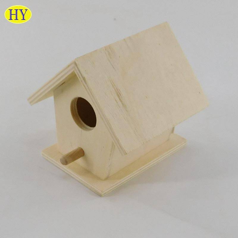 Wholesale Simple Cheap Unfinished Wooden Bird Nestbox