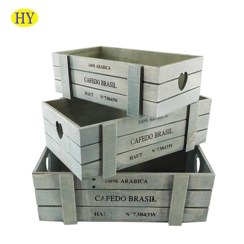 China Wholesale Unfinished Wood Crates Product Factory - Wholesale wine champagne used wooden storage shipping unfinished crates – Huiyang