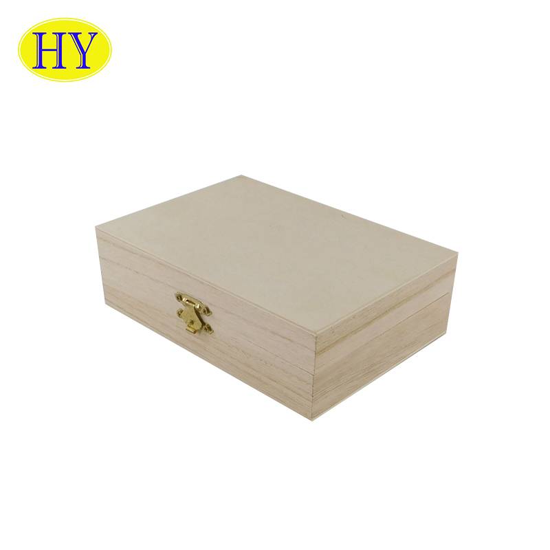 Best Price for Tea Box Wooden - Wholesale  Custom Small Unfinished Wood Boxes – Huiyang