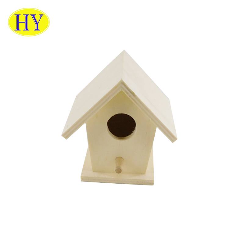 China supplier unfinished handicraft arts and craft wood bird house