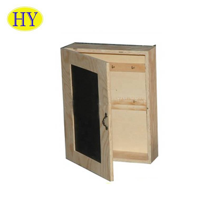 Handmade eco-friendly customized chalkboard wooden key box