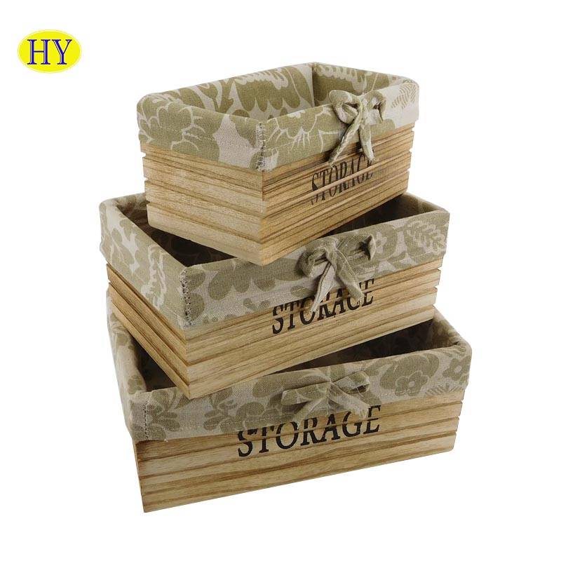 Top Suppliers White Wooden Storage Box - Wholesale Custom Wooden Storage Crate For Home Use – Huiyang