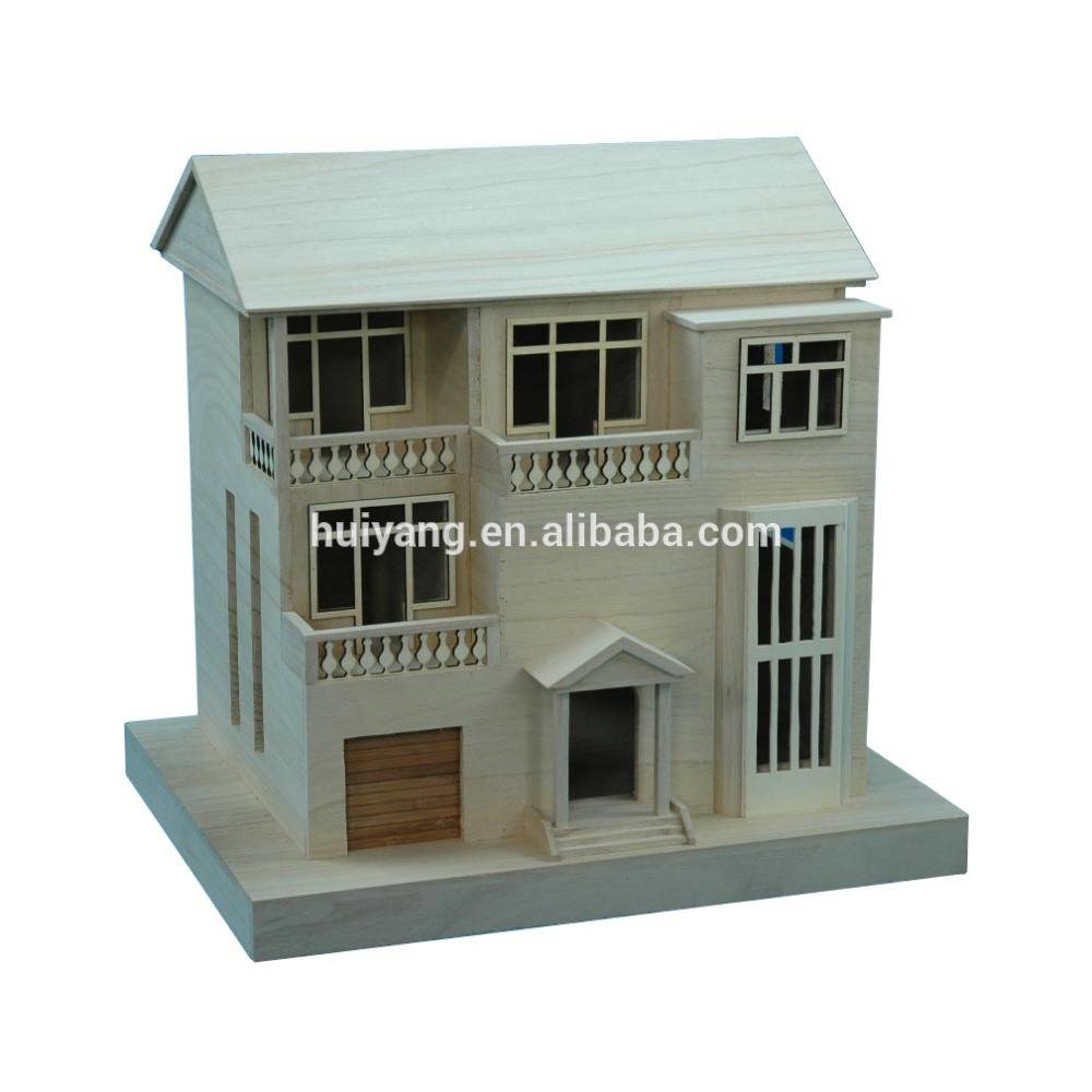 OEM custom unfinished diy miniature wooden house