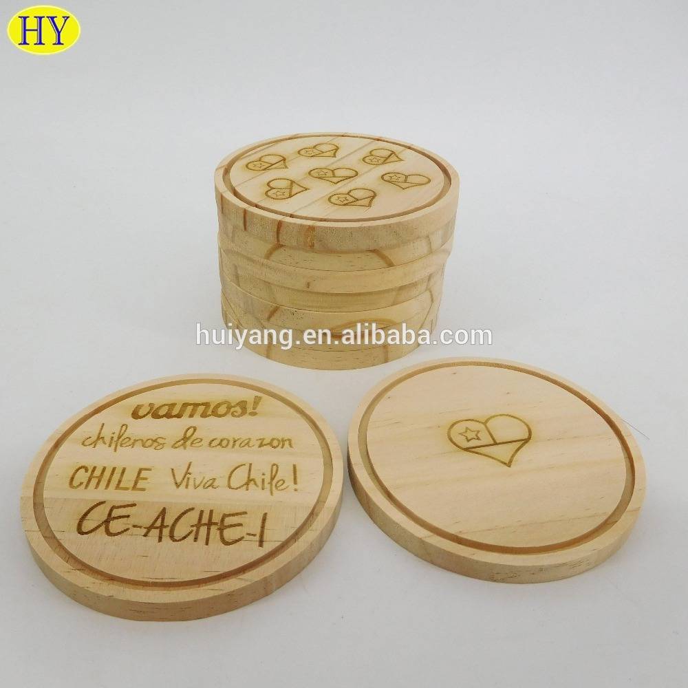 OEM/ODM Factory Wooden Box Frame - Cheap Unfinished Blank Wooden Coaster Wholesale – Huiyang