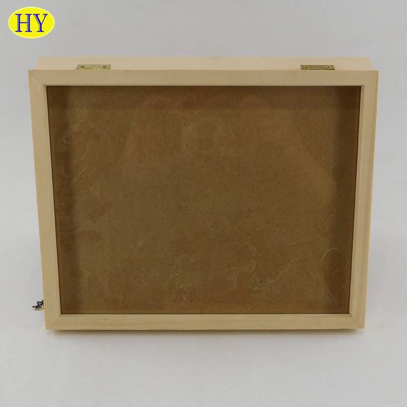 Renewable Design for Cheap Wooden Frames - natural unfinished wooden desktop folded picture frame – Huiyang