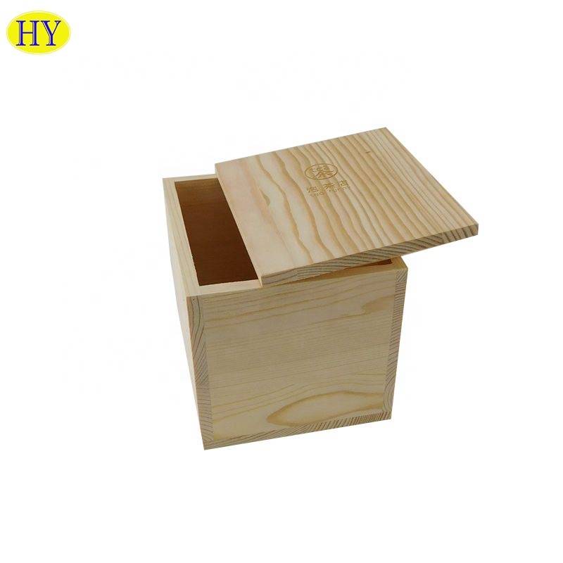 Top decoration natural Gift Wood antique Box with lid  wholesale