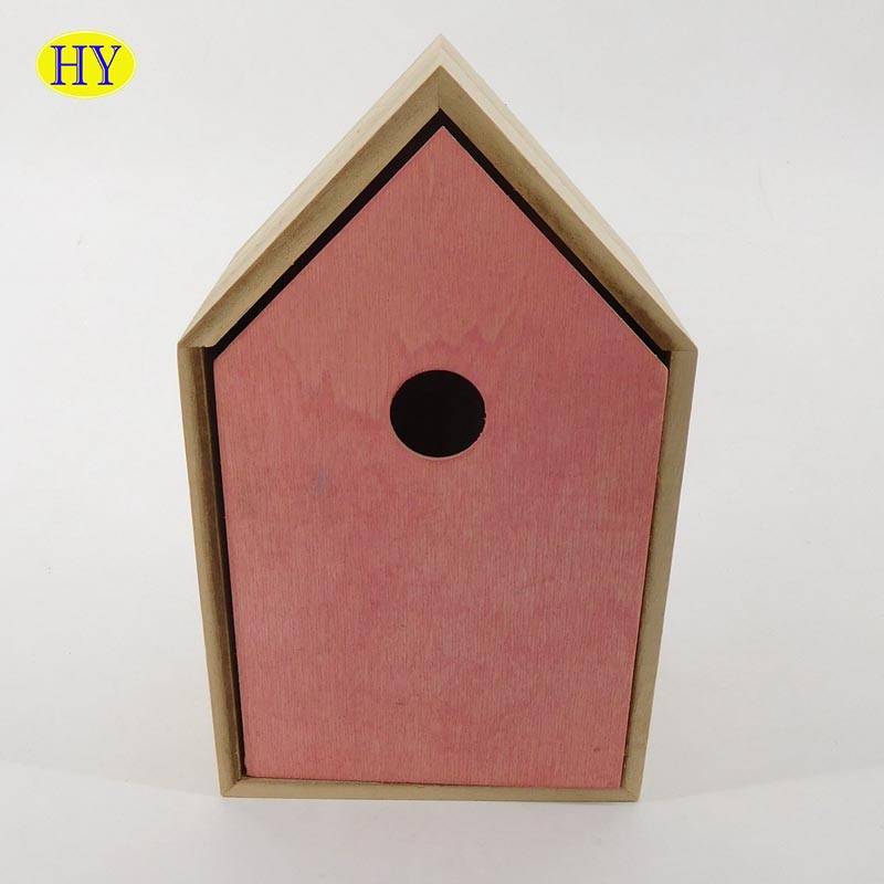 Manufacturer for China White Wood Handmade Bird House for Garden