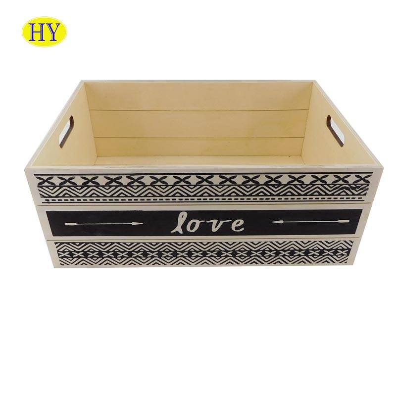 Wholesale Printed  Custom Unfinished Wooden Crate