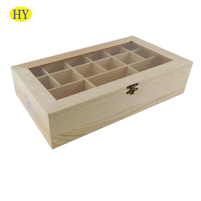 Wooden storage box jewelry box with many compartments for sale