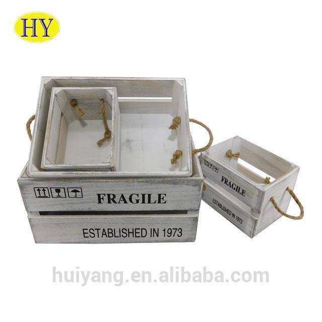 Custom Cheap Shabby Chic Wood Crate For Storage Wholesale