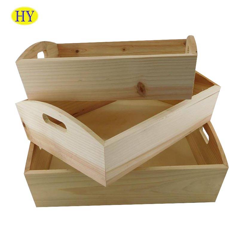 Wholesale Fir Wood Unfinished Cheap Wood Serving Tray