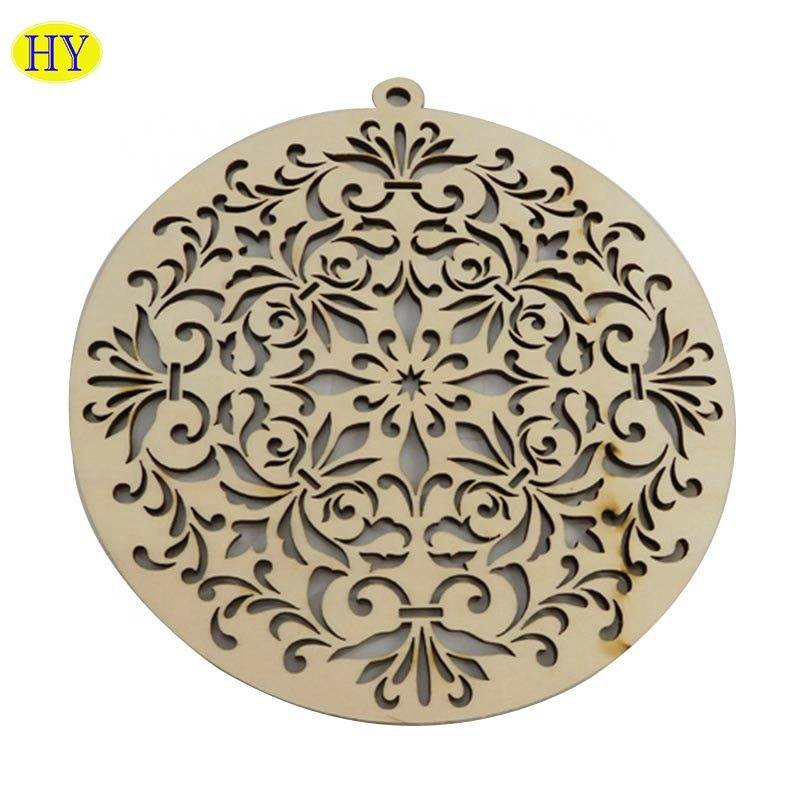 unfinished KD natural wooden pattern carved wallhang  wholesale