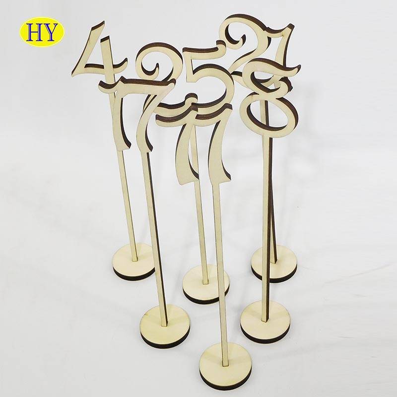 Handmade 1-25pcs wooden table numbers