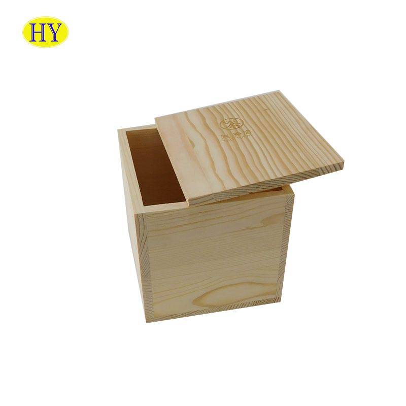 PriceList for Rustic Wooden Box - Unfinished Pine Wood Removable Lid Box For Candle packing – Huiyang