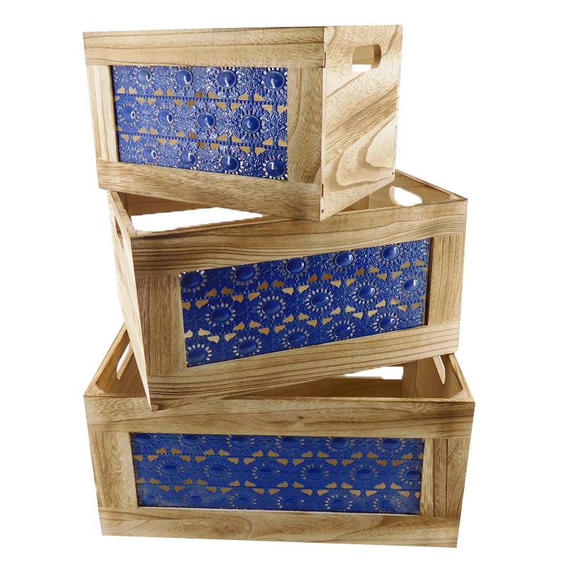 China Wholesale Wooden Craft Crates Products Factories - Cheap wooden wine crates wooden storage box wholesale wooden crate – Huiyang