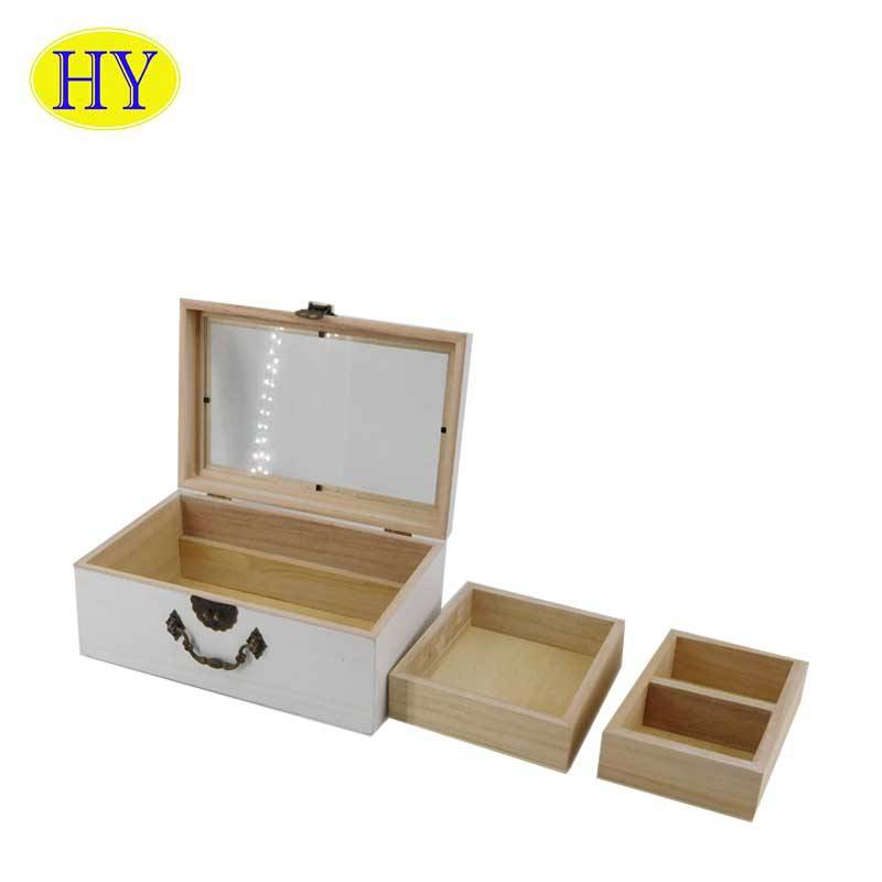Small wooden jewelry box wooden jewelry box unfinished