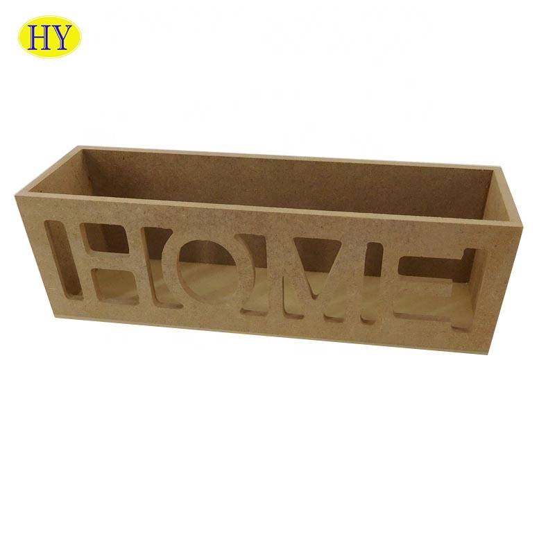 Hot design  wooden furniture Letters carved desktop file organizer