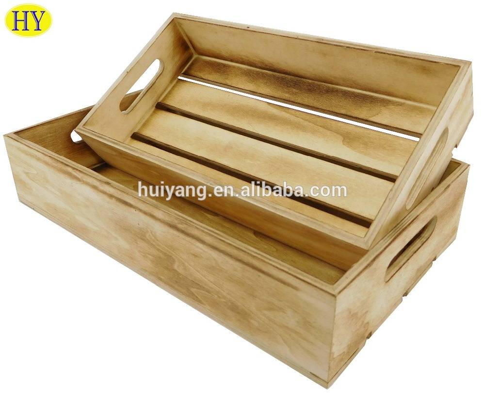 Personalized Rectangular Wooden Fast Food Serving Tray for sale