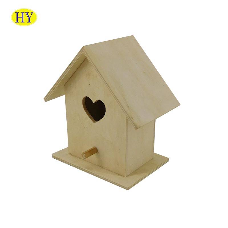 Customized Size bird houses unfinished wooden Wholesale