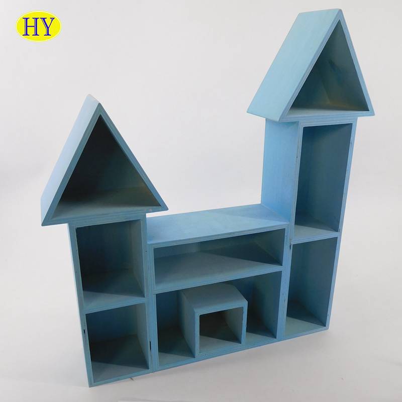 Leading Manufacturer for Cheap Wooden Candle Holders - custom castle shape wooden wall hanger for children living room wholesale – Huiyang