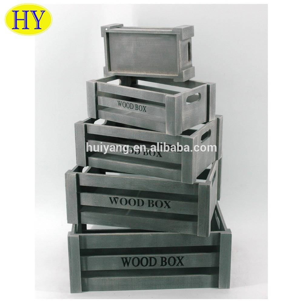 China Wholesale Plain Wooden Boxes Product Factory - Custom Sale Promotion Cheap Wooden Crates Wholesale – Huiyang detail pictures