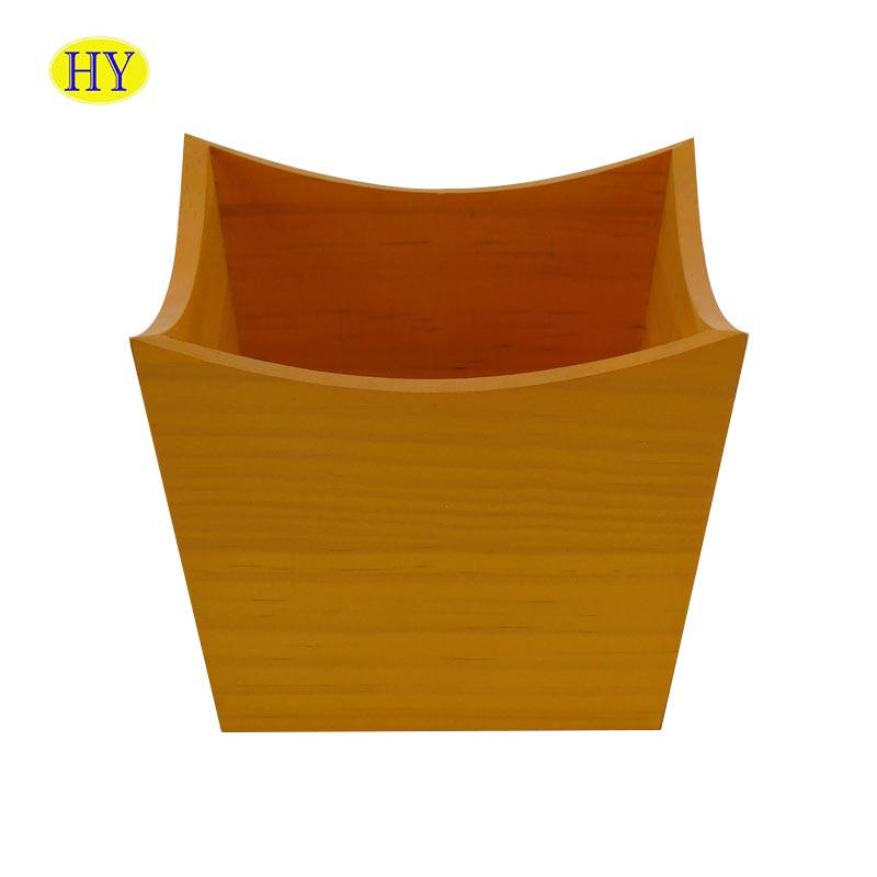 China wholesale - Custom Home Decoration Desktop  Square Wood Flower pot – Huiyang