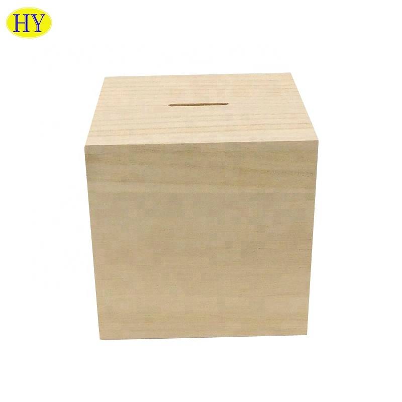 wooden factory cheap rectangular large deep wooden box
