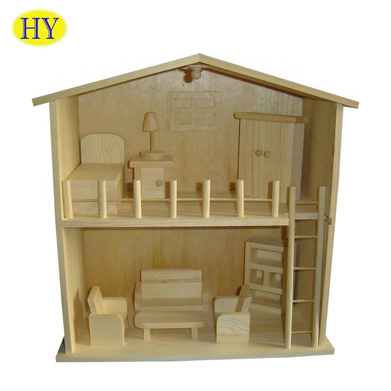 Wooden doll house toy children wooden doll house for sale