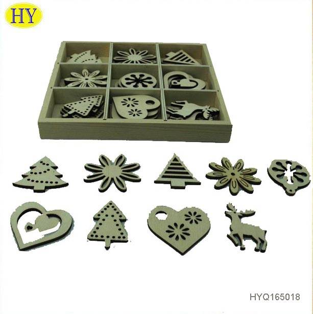 Wholesale Wooden Money Box - Wholesale carved small wood pieces christmas decorations – Huiyang