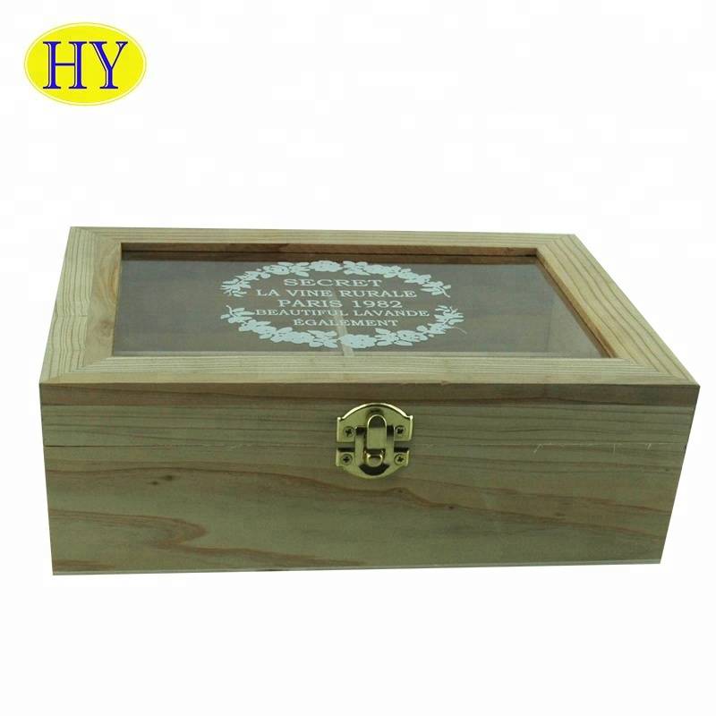 LFGB Wholesale Custom Cheap Unfinished Wooden Spice Box