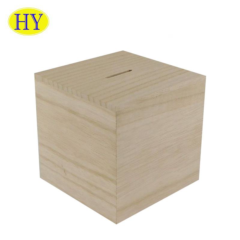 Cheap Discount Baby Tooth Box Products Factories - Personalized Wooden Piggy Bank Money Box For Kids Coins Saving – Huiyang