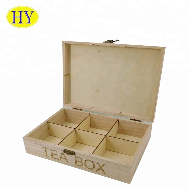 Factory Supply Wholesale Custom Wooden Tea Box Packaging