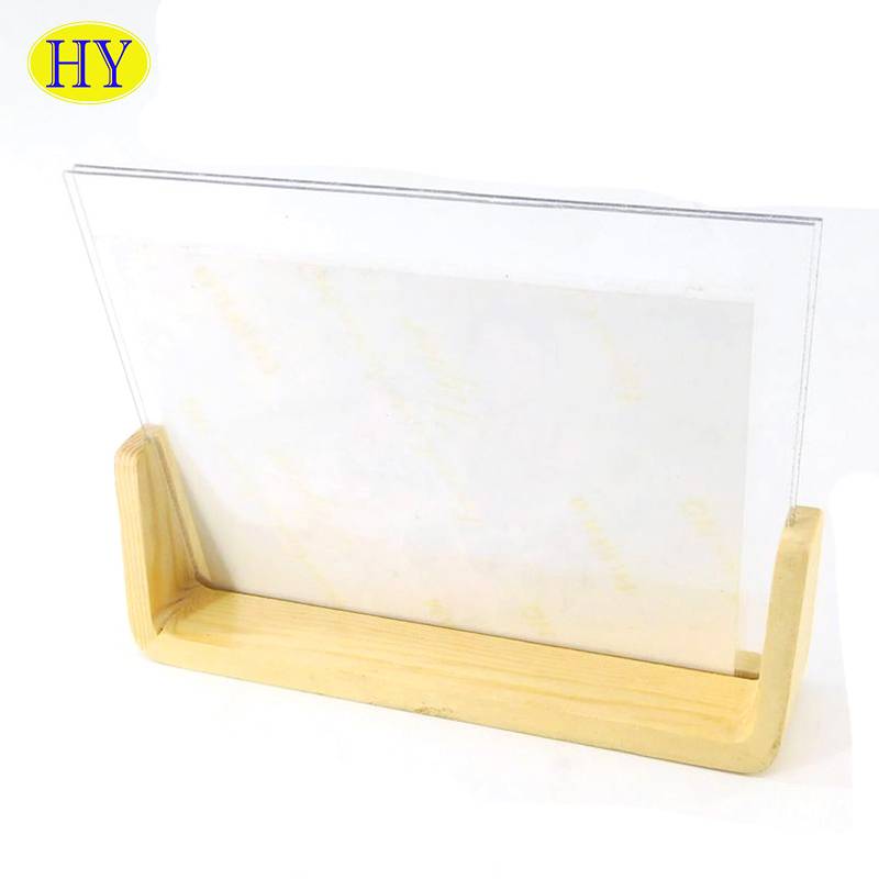 Wooden photo album box organic glass picture frame picture frame wood photo