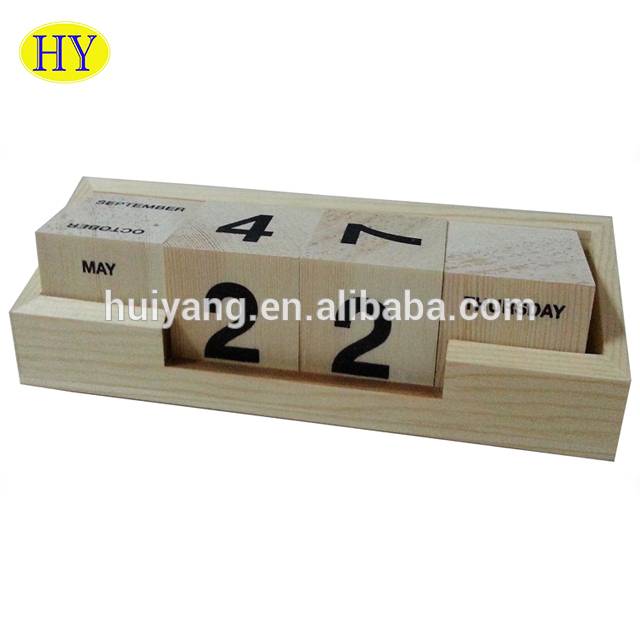 Leading Manufacturer for Painting Wooden Window Frames - Custom Natural Desktop Wooden Calendar Wholesale – Huiyang