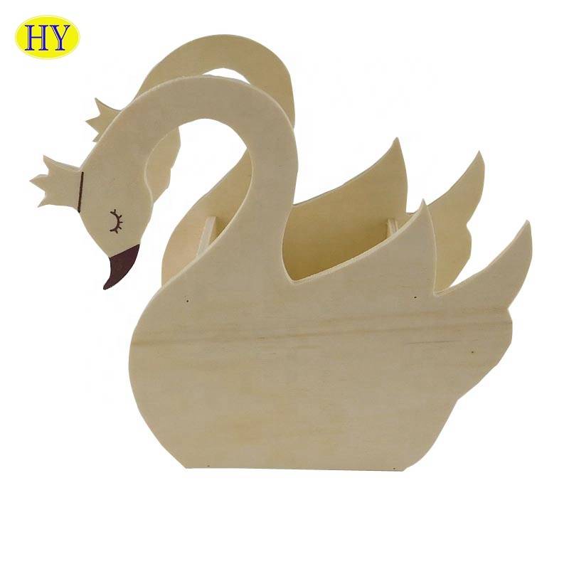 Hot Sale for Wooden Box Packaging - Wooden unique Decoration swan shape Decoration Wooden Crafts – Huiyang