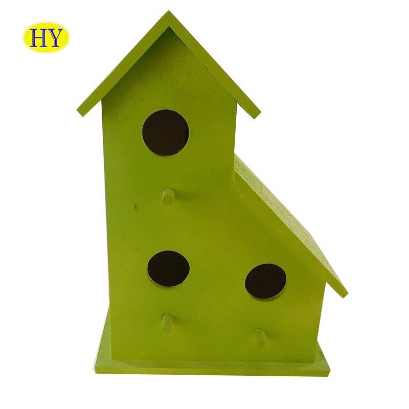 Wholesale Custom Cheap Wooden bird houses unfinished wooden Outdoor Use