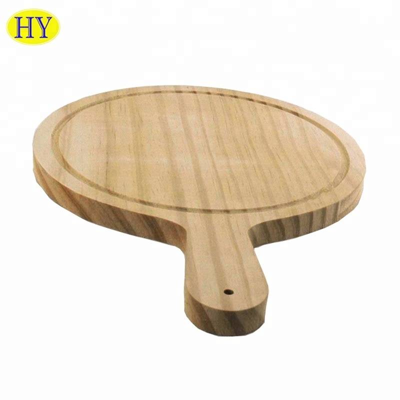 Cheap Discount 2 Tier Wooden Tray Manufacturers Suppliers - Gourmet Hardwood Pizza Peel Cutting Board Serving Tray Wood Board Platters – Huiyang