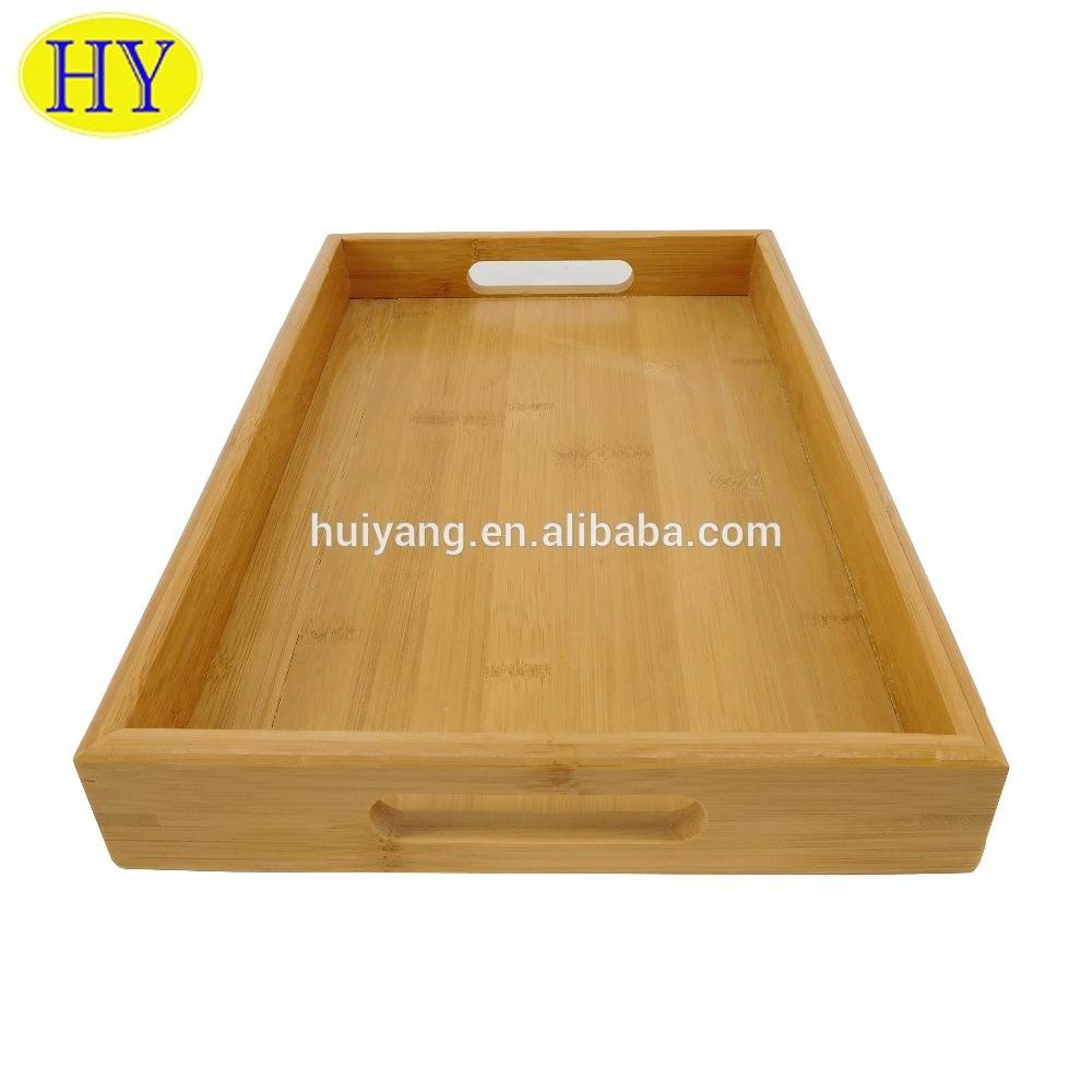 Custom Natural Bamboo Tray for Serving made in China for sale