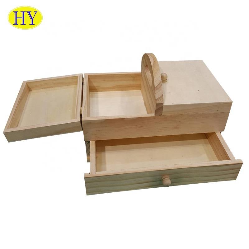Wooden basket sewing craft wooden sewing box wooden storage box