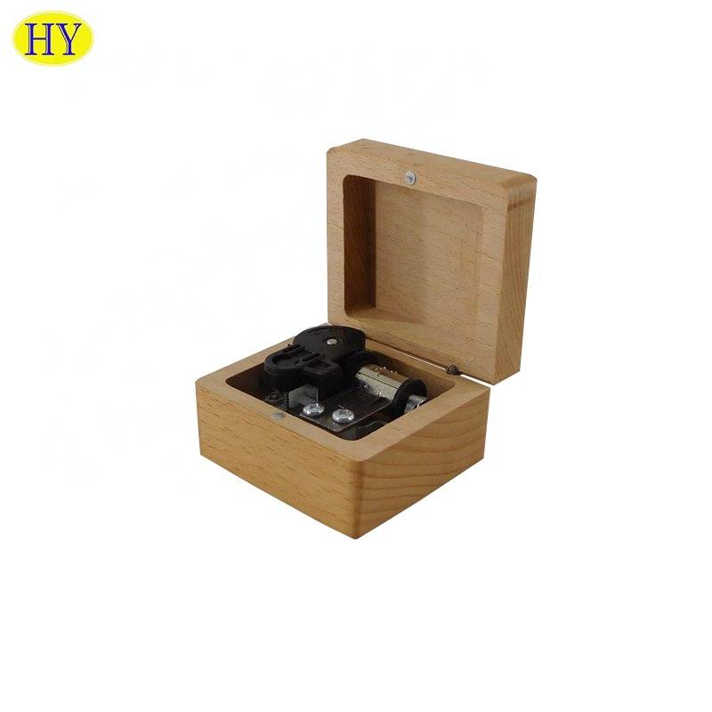 Good wooden MINI natural color music wooden box wholesale