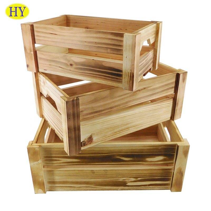 PriceList for Wooden Stash Box - unfinished  pine wood heavy  burining color  wooden tray  wholesale – Huiyang